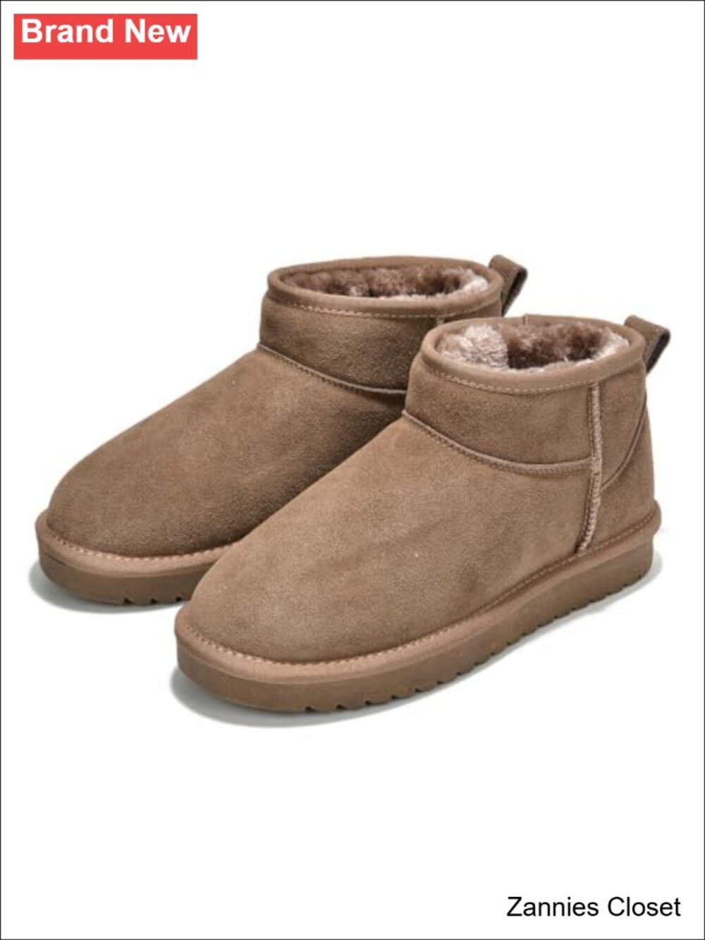 ✨ Project Cloud Genuine Leather Ankle Boots Fur-Lined Booties